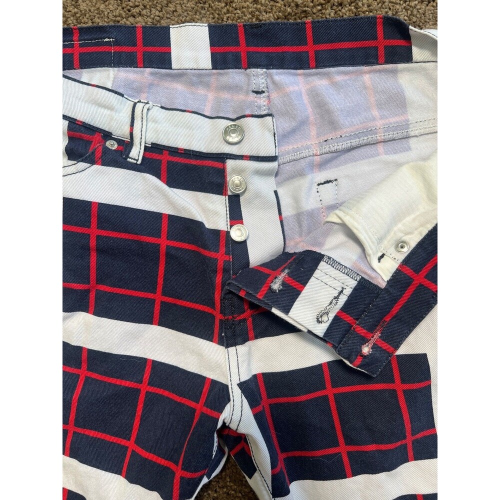 KENZO Checkered Blue, Red and White Pants - Size 34 - Picture 5 of 9